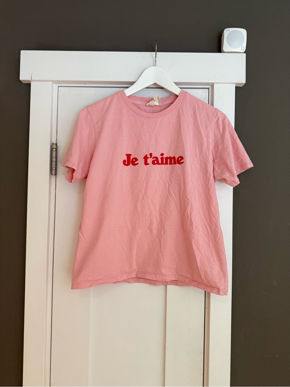 Sezane Pink 'Je t'aime' t-shirt